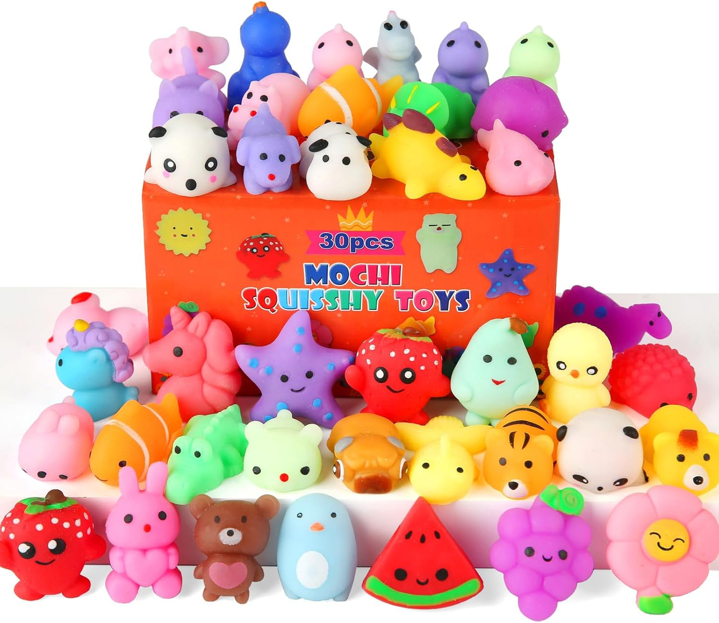 30 Pack Squishy Toys, Kawaii Squishies P